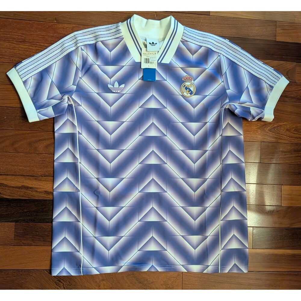 Real Madrid LFSTLR Jersey adidas Purple Geometric Men's Large JN3055 NWT $110